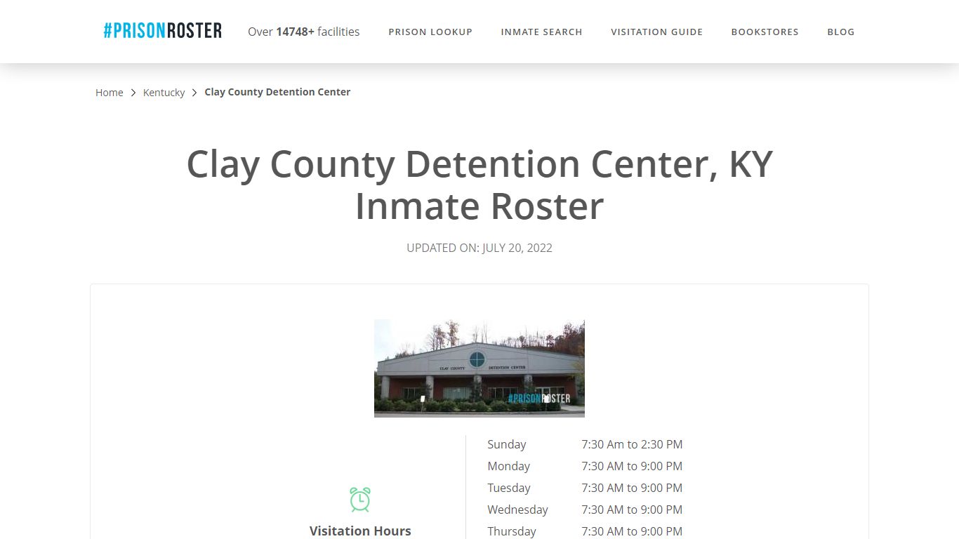Clay County Detention Center, KY Inmate Roster